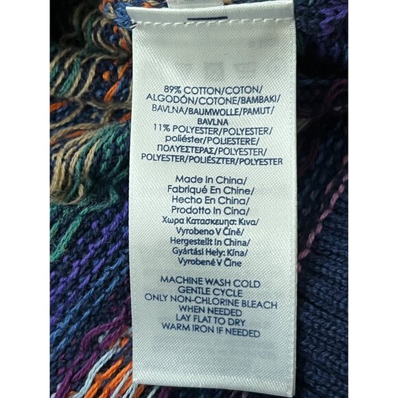 Chaps Y2K Sweater Womens Medium Blue Fair Isle Nordic Ski Grunge Cottage Preppy - Picture 6 of 9